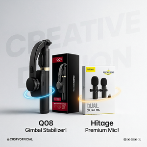 Ultimate Creator Combo – Gimbal Stabilizer + Premium Mic